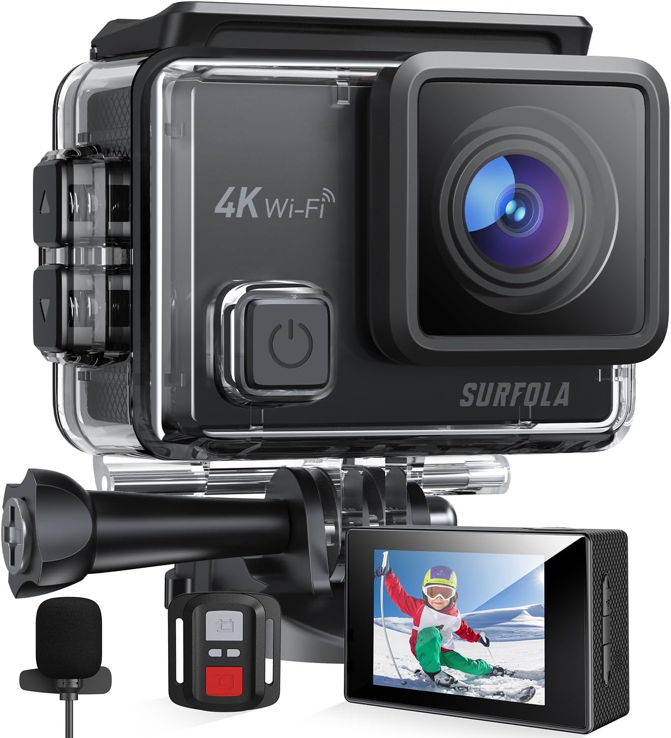 Action Camera 4K WiFi - 40M Waterproof Underwater Camera Motorcycle (b09gfbctsp)