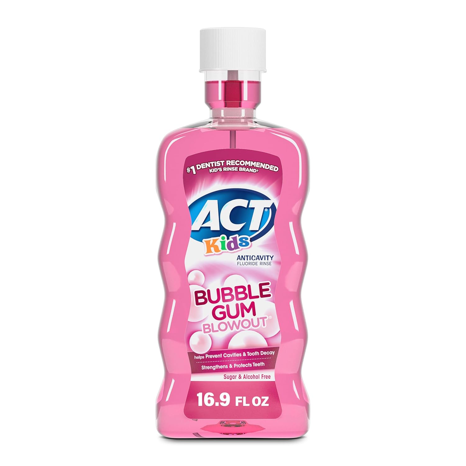 B000YJU21O - ACT Kids Anticavity Fluoride Mouthwash, Sugar & Alcohol Free Mouth