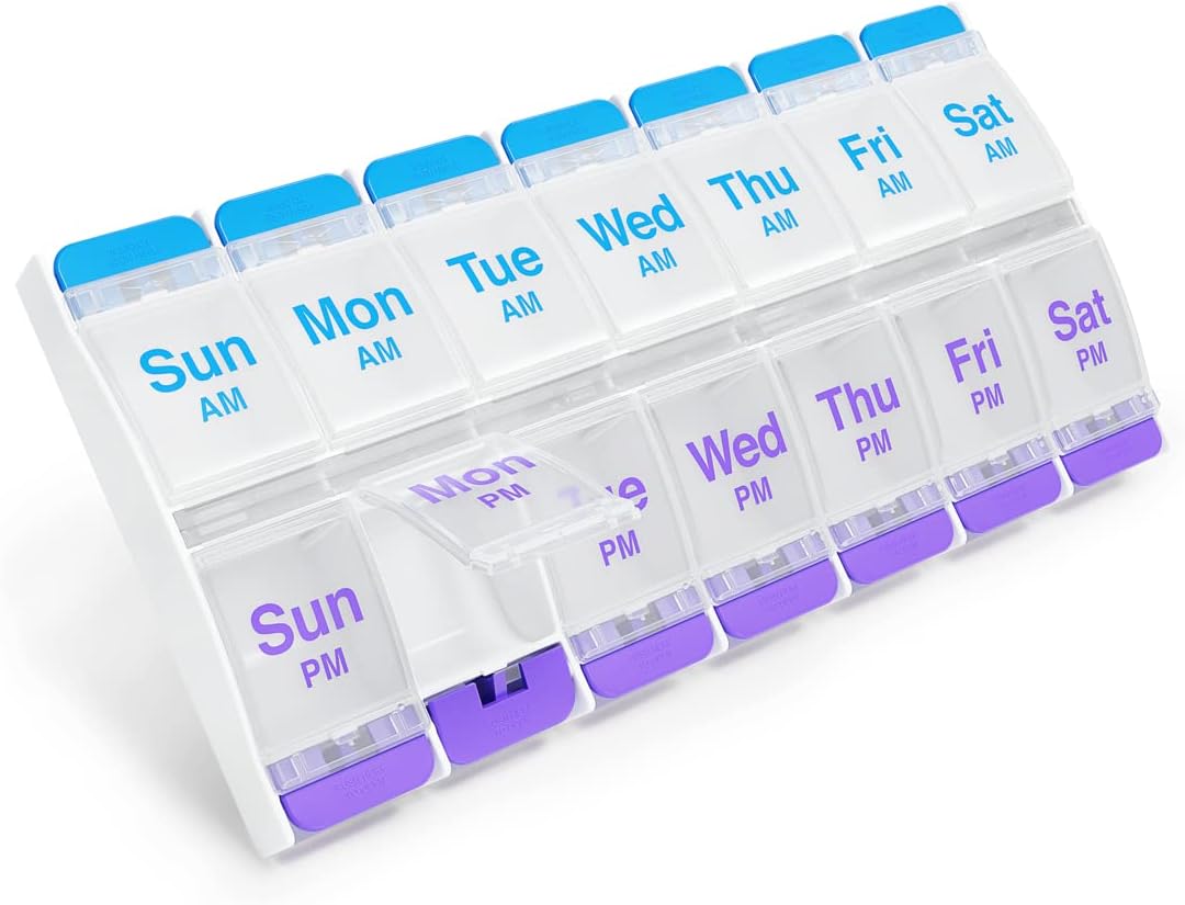 B001OK1YUA - EZY DOSE Push Button (7-Day) Pill Case, Medicine Planner, Vitamin