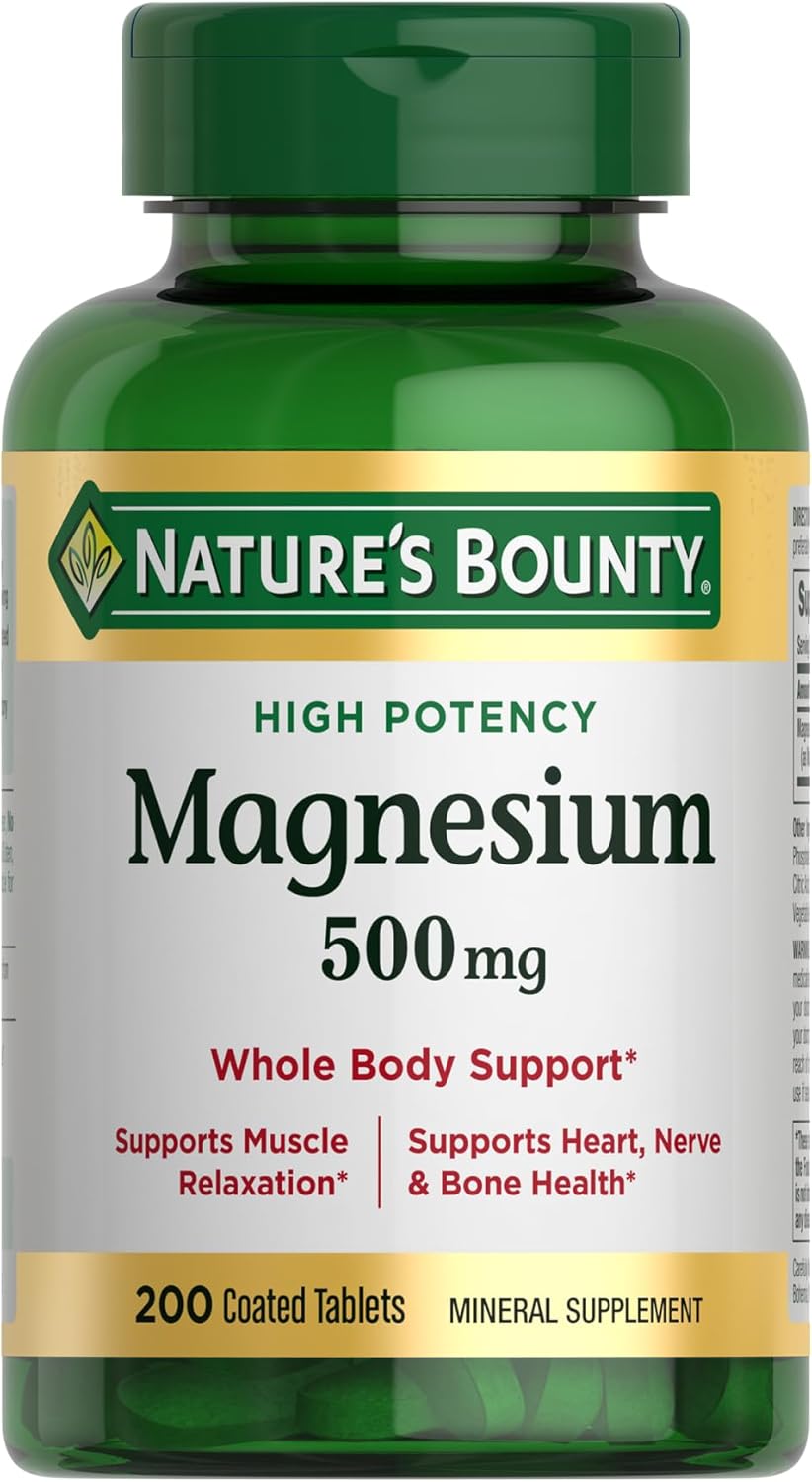 B00H5PJ0HW - Nature's Bounty Magnesium, Bone and Muscle Health, Whole Body Support,