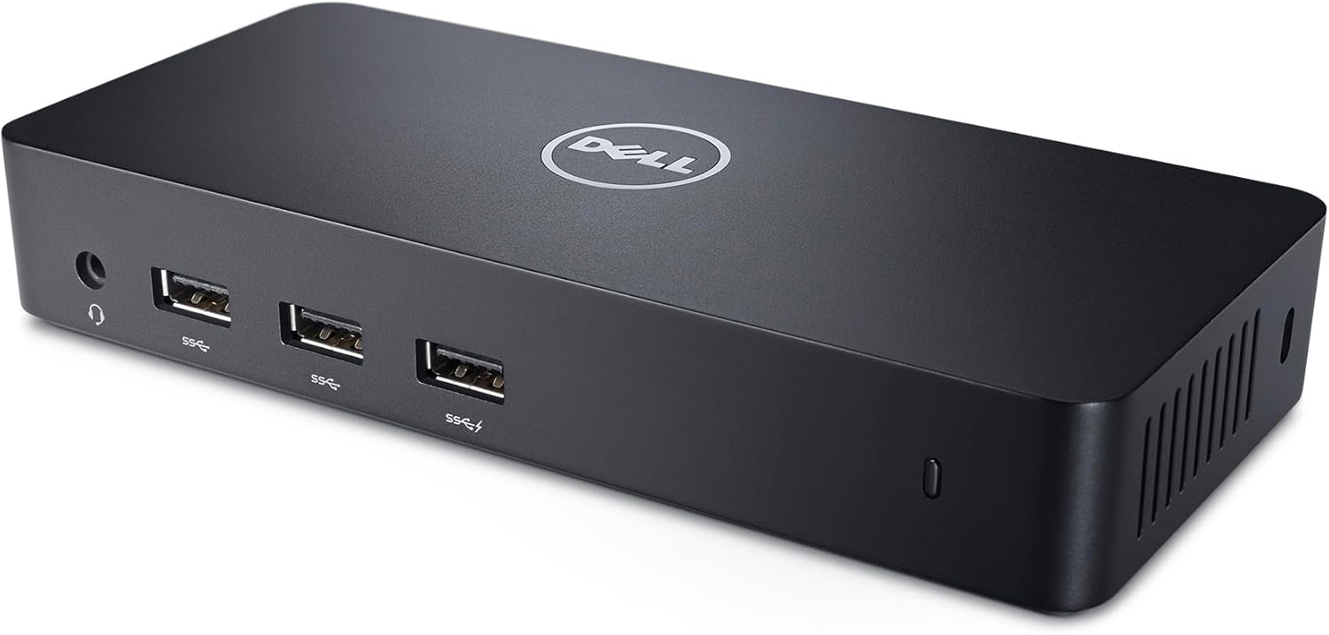 B00O0M46KO - Dell USB 3.0 Ultra HD/4K Triple Display Docking Station (D3100),
