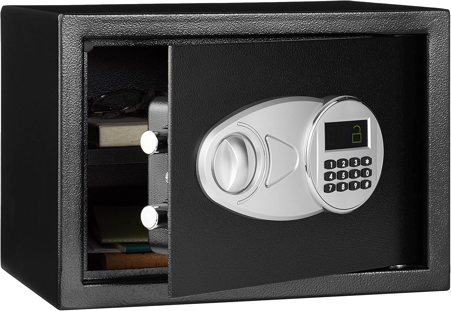 B00UG9HB1Q - Amazon Basics Steel Security Safe and Lock Box with Electronic