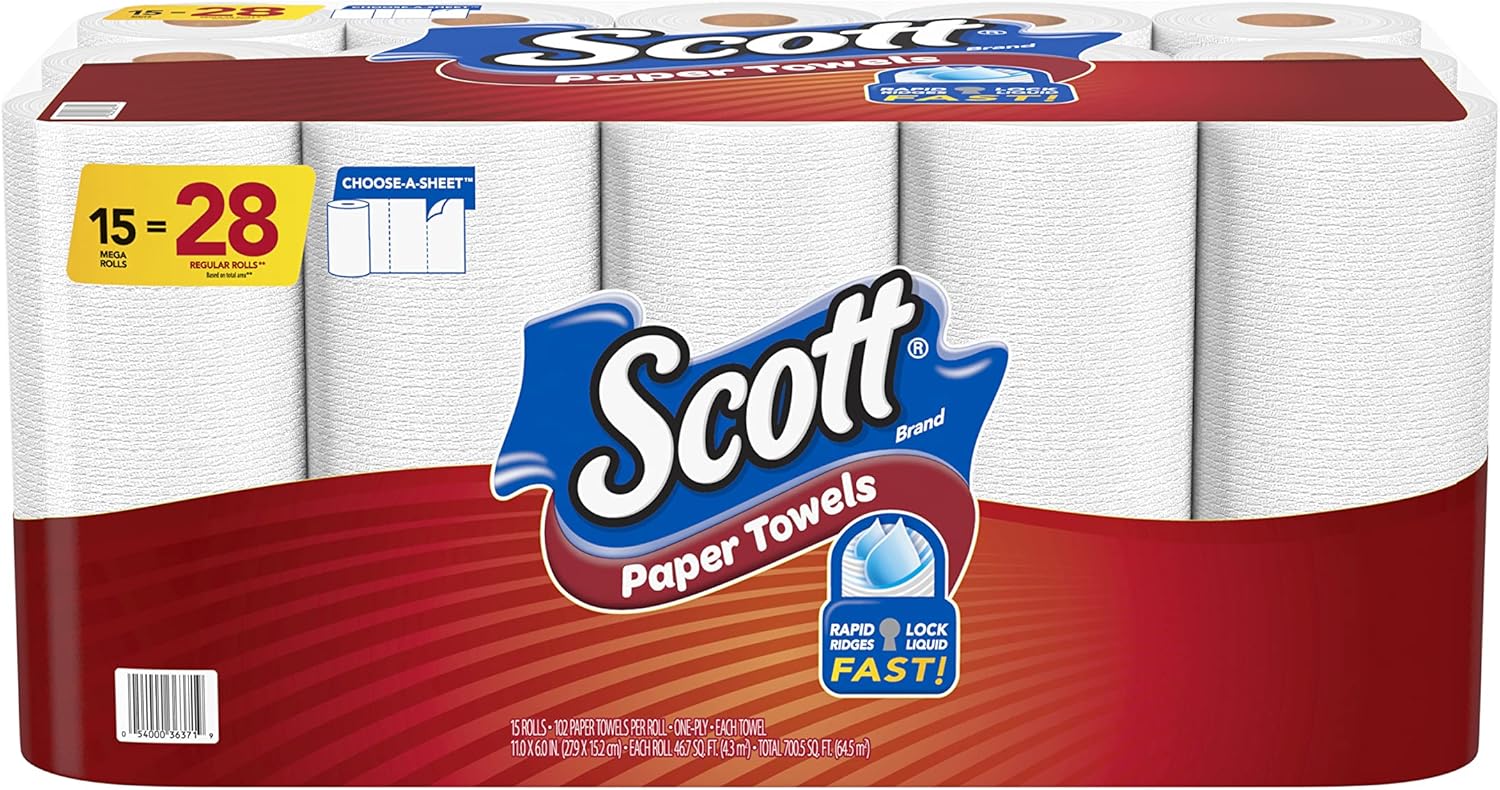 B01ANSJUTK - Scott Paper Towels, Choose-A-Sheet - 30 Mega Rolls = 56