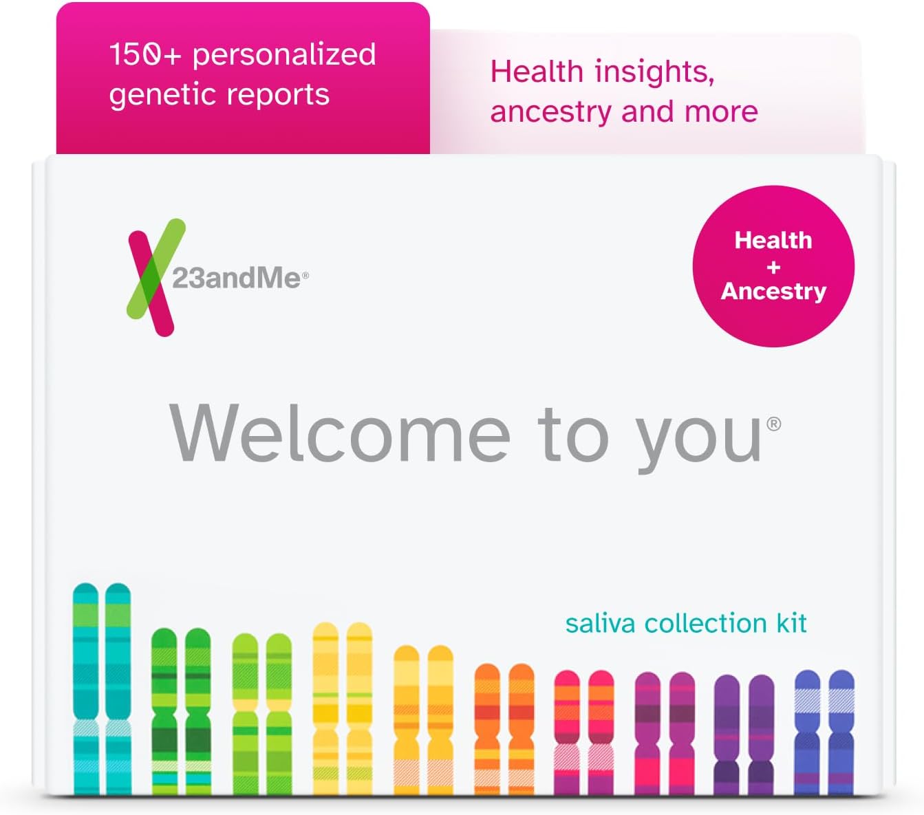 B01G7PYQTM - 23andMe Health + Ancestry Service: Personal Genetic DNA Test Including