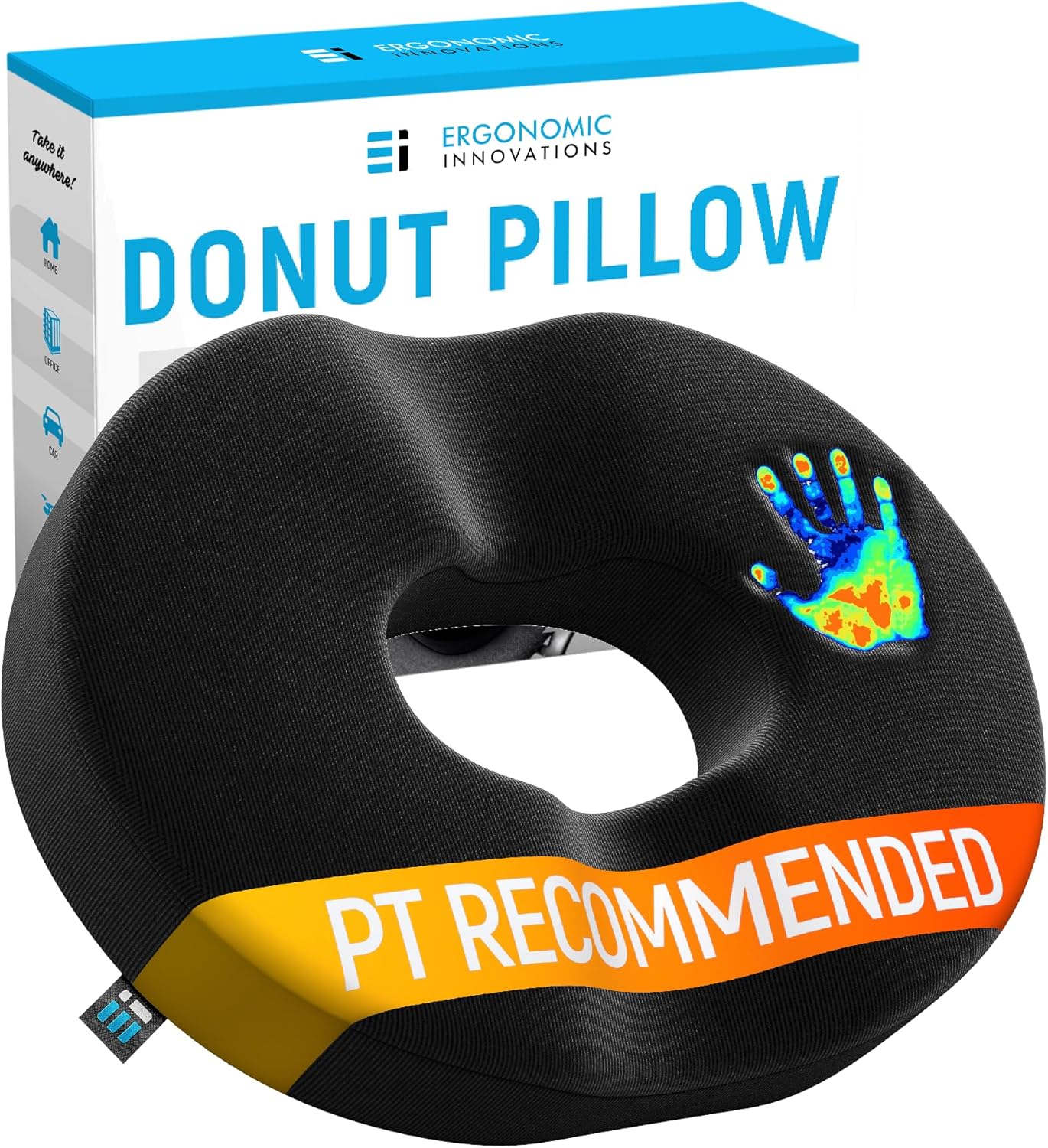 B01LSR1FD4 - Donut Pillow for Tailbone Pain, Memory Foam Seat Cushion for
