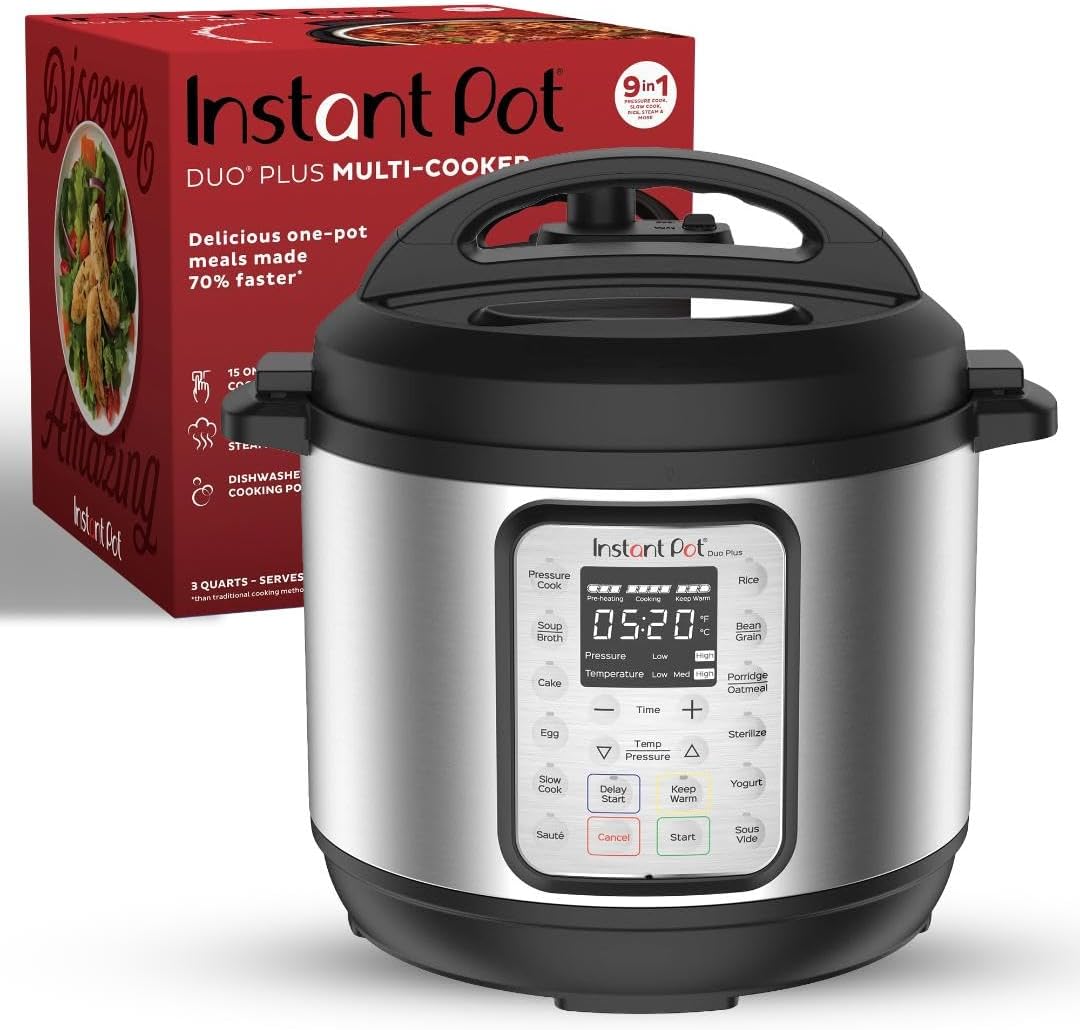 B01NBKTPTS - Instant Pot Duo Plus 9-in-1 Electric Pressure Cooker, Slow Cooker,