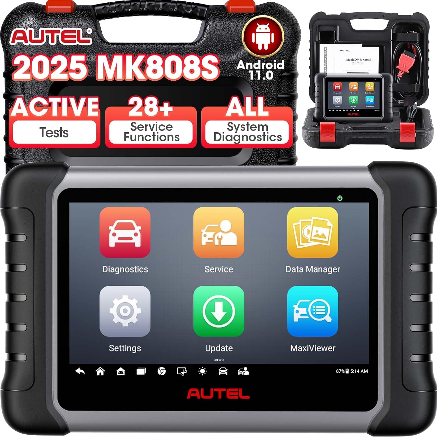 B0744JBC7W - Autel MaxiCOM MK808S Scanner, 2025 Bidirectional Scan Tool Same as
