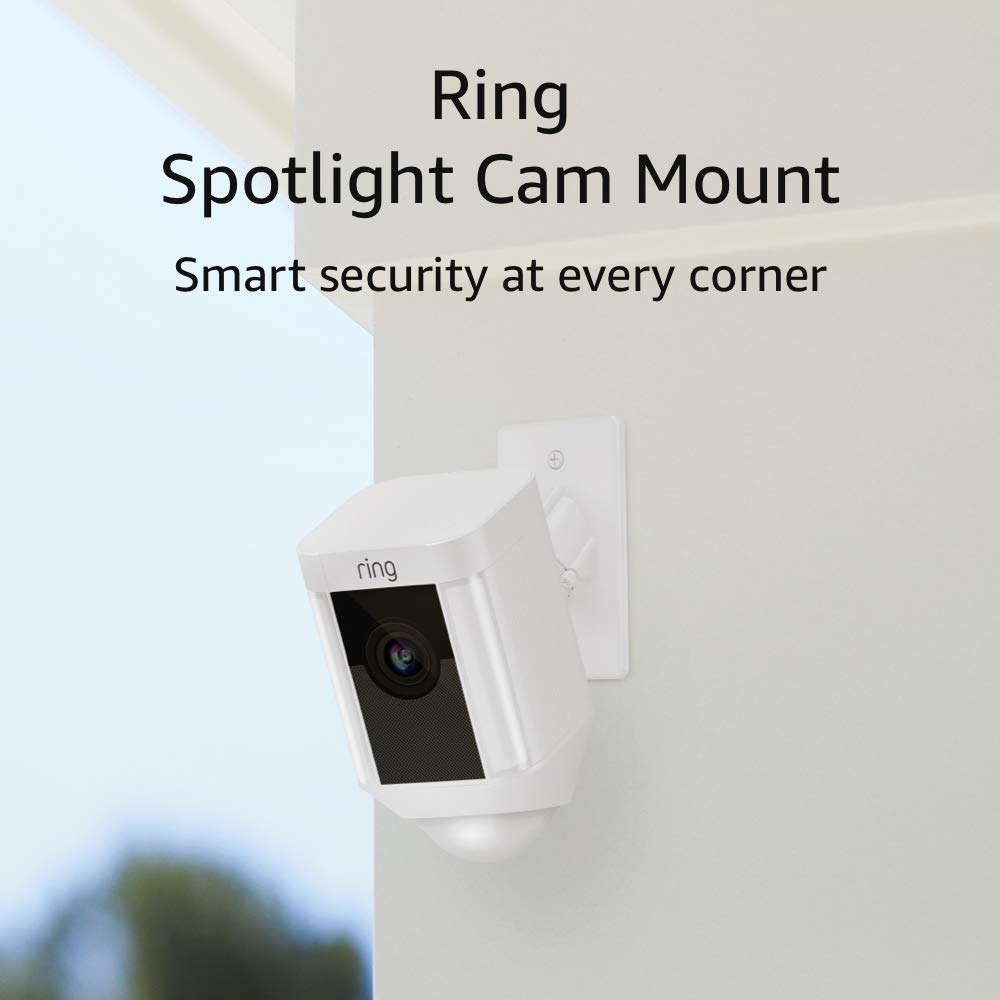 B078SGCBXL - Ring Spotlight Cam Mount - Hardwired HD Security Camera -
