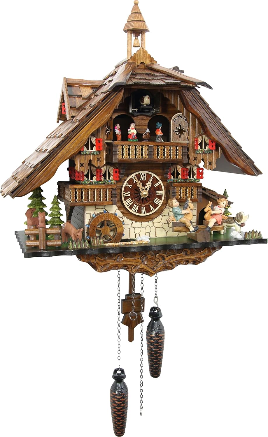 B07BBT4HPX - Cuckoo-Palace Large German Cuckoo Clock - The Seesaw Mill Chalet