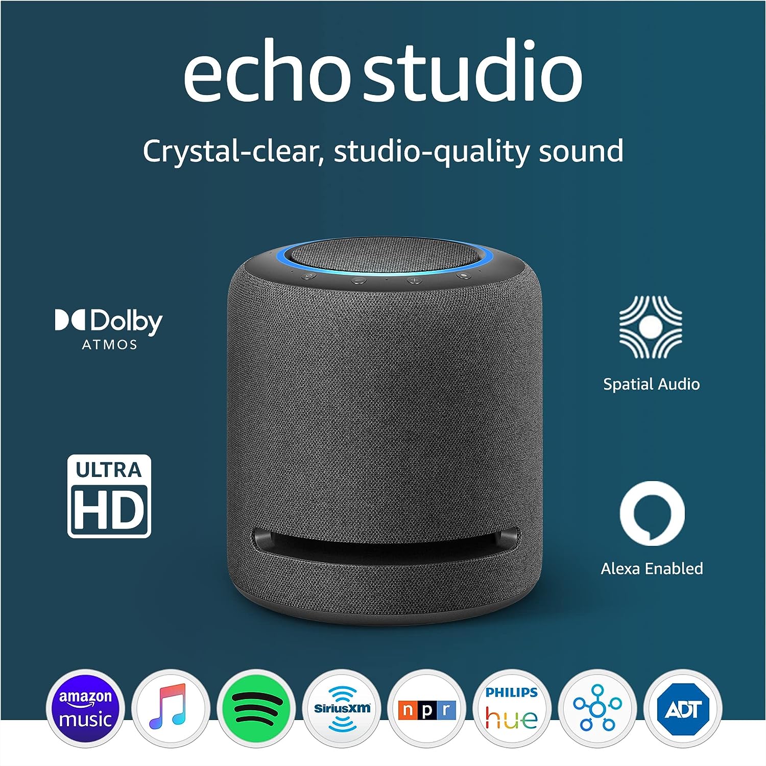 B07G9Y3ZMC - Amazon Echo Studio (newest model), Our best-sounding Alexa speaker, Perfect