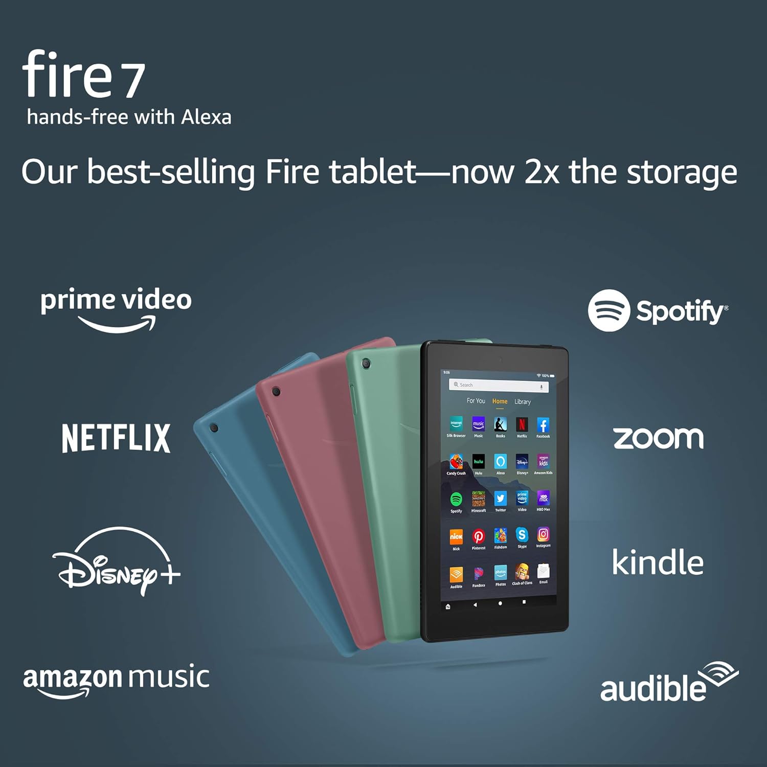 B07HZHJGY7 - Fire 7 tablet, 7" display, 16 GB, (2019 release), Twilight