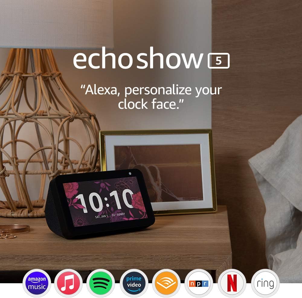 B07HZLHPKP - Echo Show 5 (1st Gen, 2019 release) -- Smart display