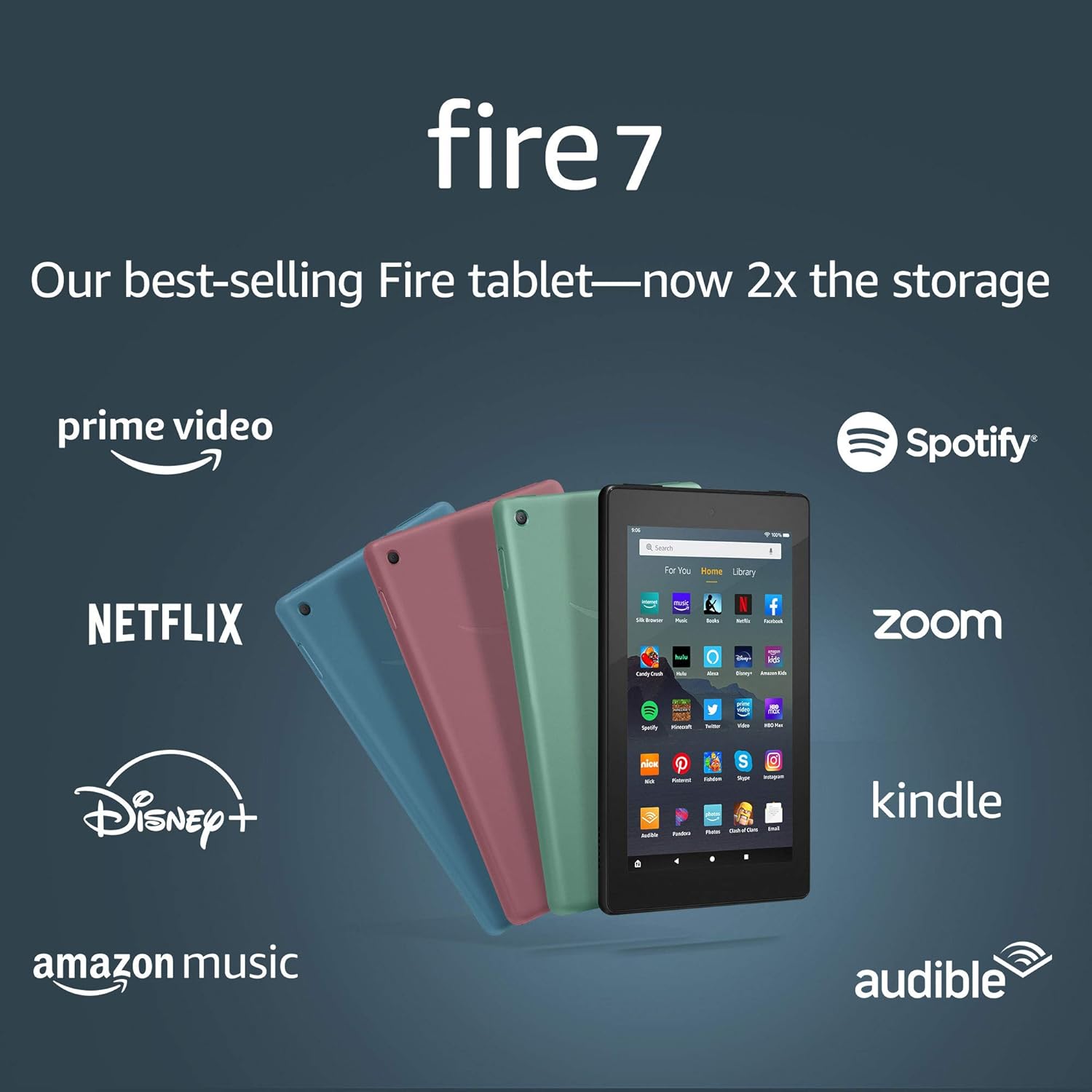 B07HZQBBKL - Fire 7 tablet, 7" display, 16 GB, (2019 release), Plum