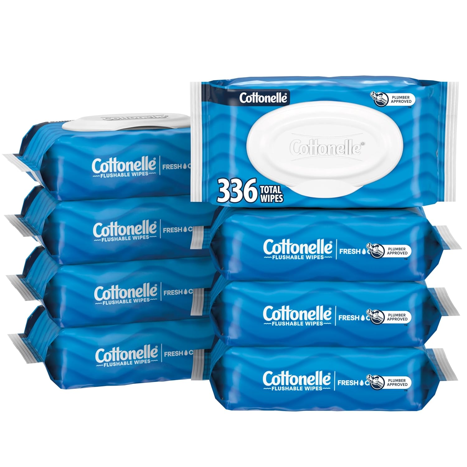 B07ND3WR64 - Cottonelle Fresh Feel Flushable Wet Wipes, Adult Wet Wipes, 8