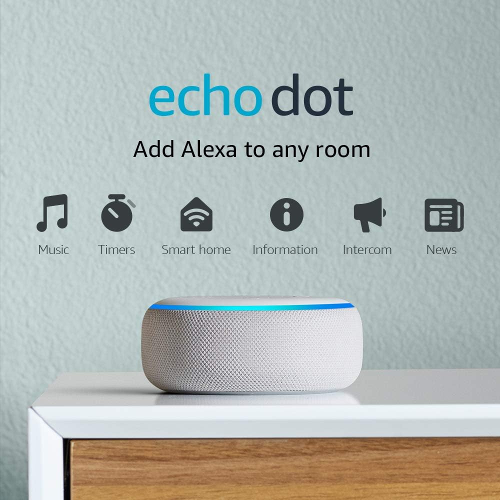 B07PGL2N7J - Echo Dot (3rd Gen) - Smart speaker with Alexa -