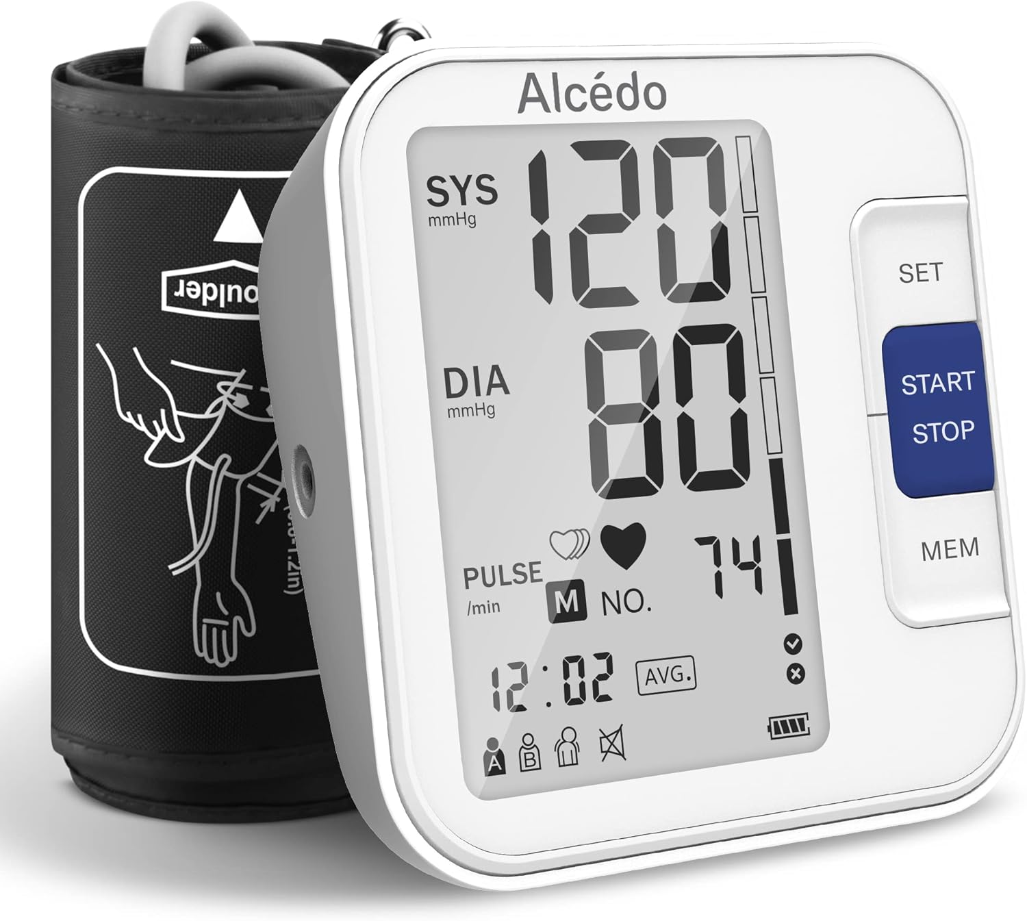 B07PWYGRVG - Alcedo Blood Pressure Monitor for Home Use, Automatic Digital BP