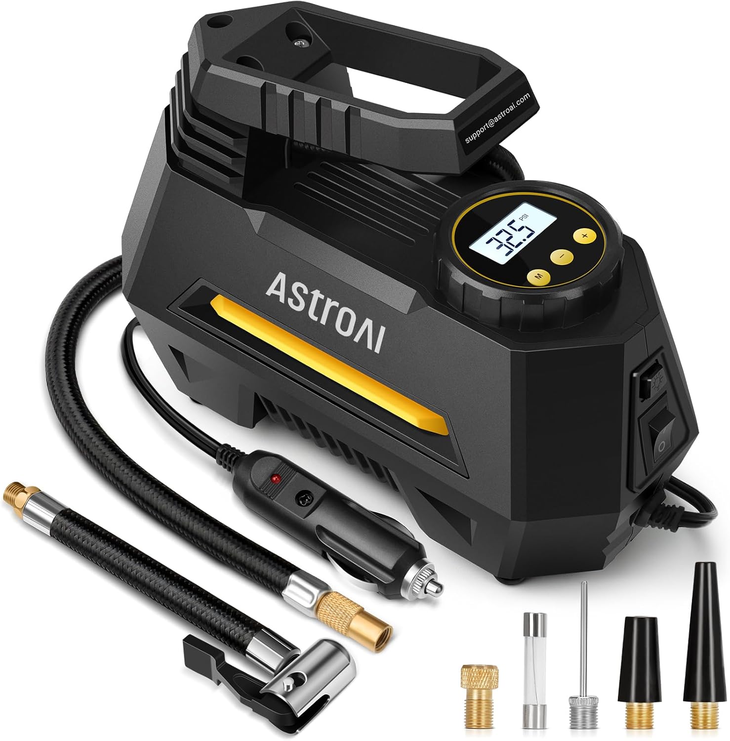 B07QR4Q42L - AstroAI Tire Inflator Portable Air Compressor Tire Air Pump for