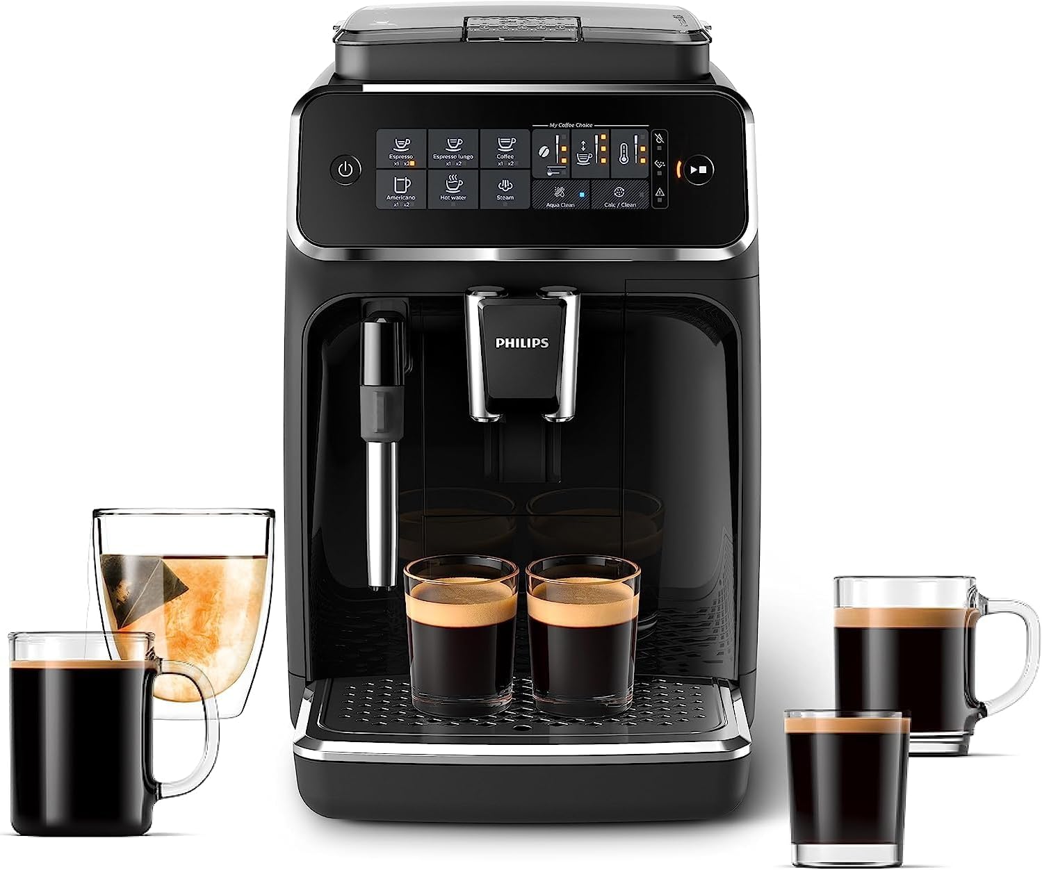 B07VDVDHZ9 - Philips 3200 Series Fully Automatic Espresso Machine, Classic Milk Frother,