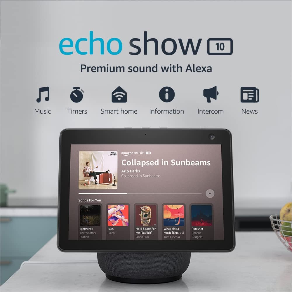 B07VHZ41L8 - Amazon Echo Show 10 (newest model), HD smart display with