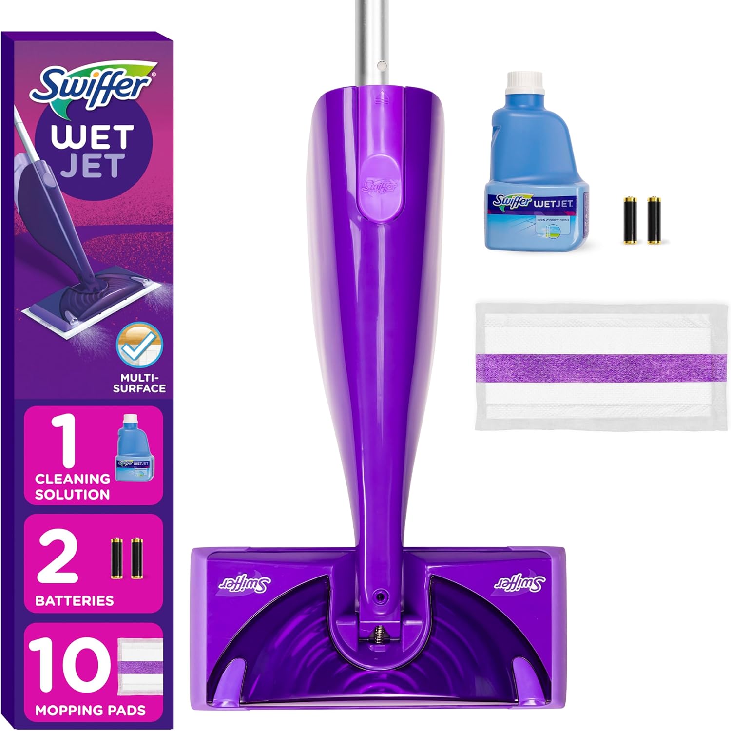 B07YQDD94M - Swiffer WetJet Hardwood and Floor Spray Mop Cleaner Starter Kit,