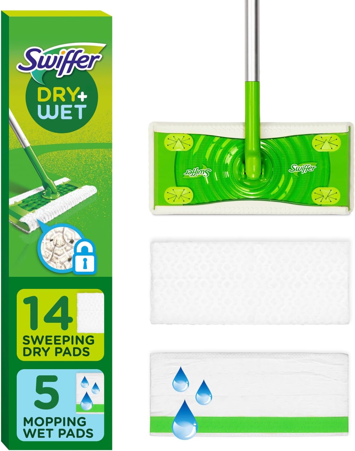 B07YQDH1N1 - Swiffer Sweeper 2-in-1 Dry + Wet Floor Mopping and Sweeping
