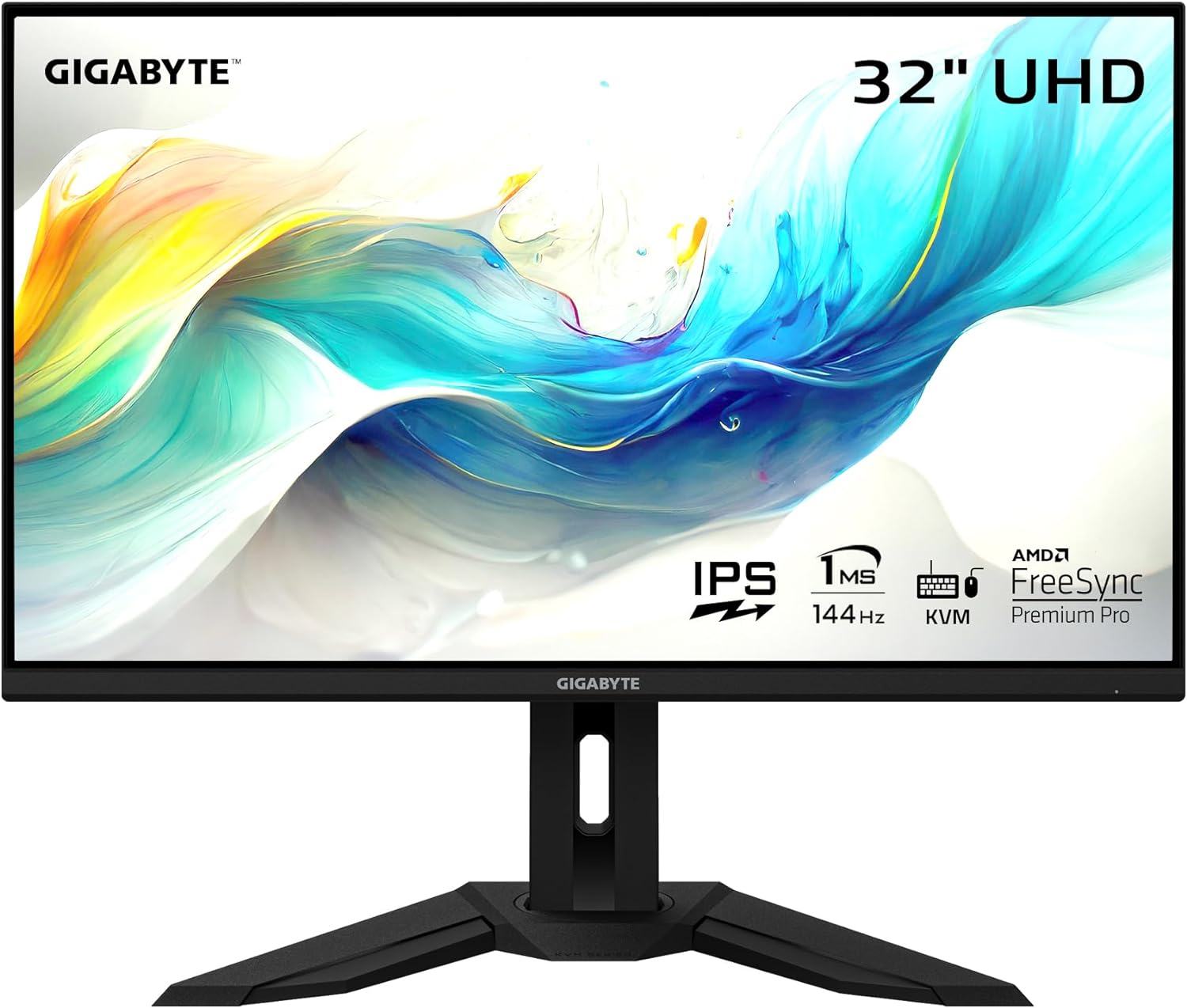 B083GRVFXN - GIGABYTE M32U 32" 4K 144Hz Gaming Monitor with IPS, 1ms