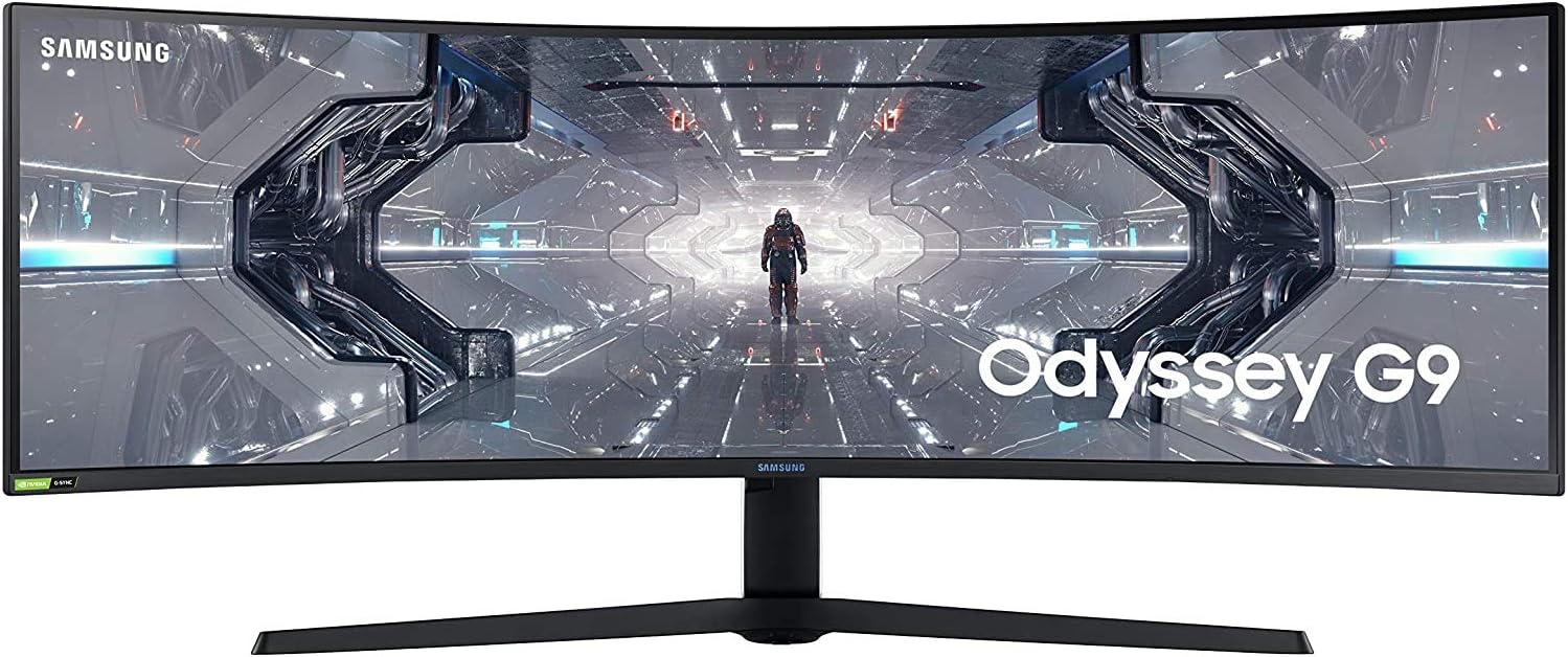 B088HH6LW5 - SAMSUNG 49” Odyssey G9 Gaming Monitor, 1000R Curved Screen, QLED,