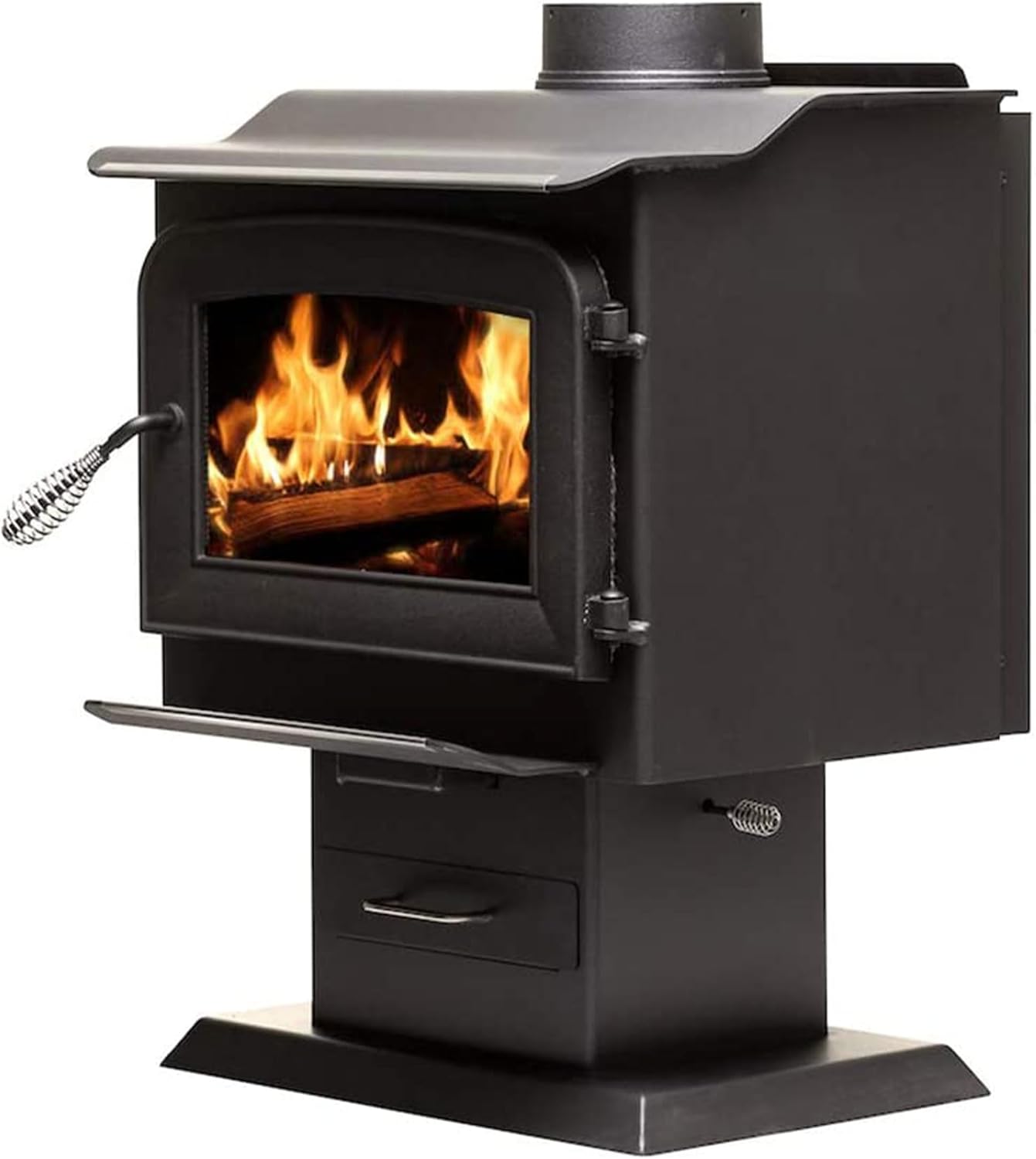 B088LJQWTC - Ashley Hearth Pedestal Wood Burning Stove, Heats 1,200 Sq. Ft.,