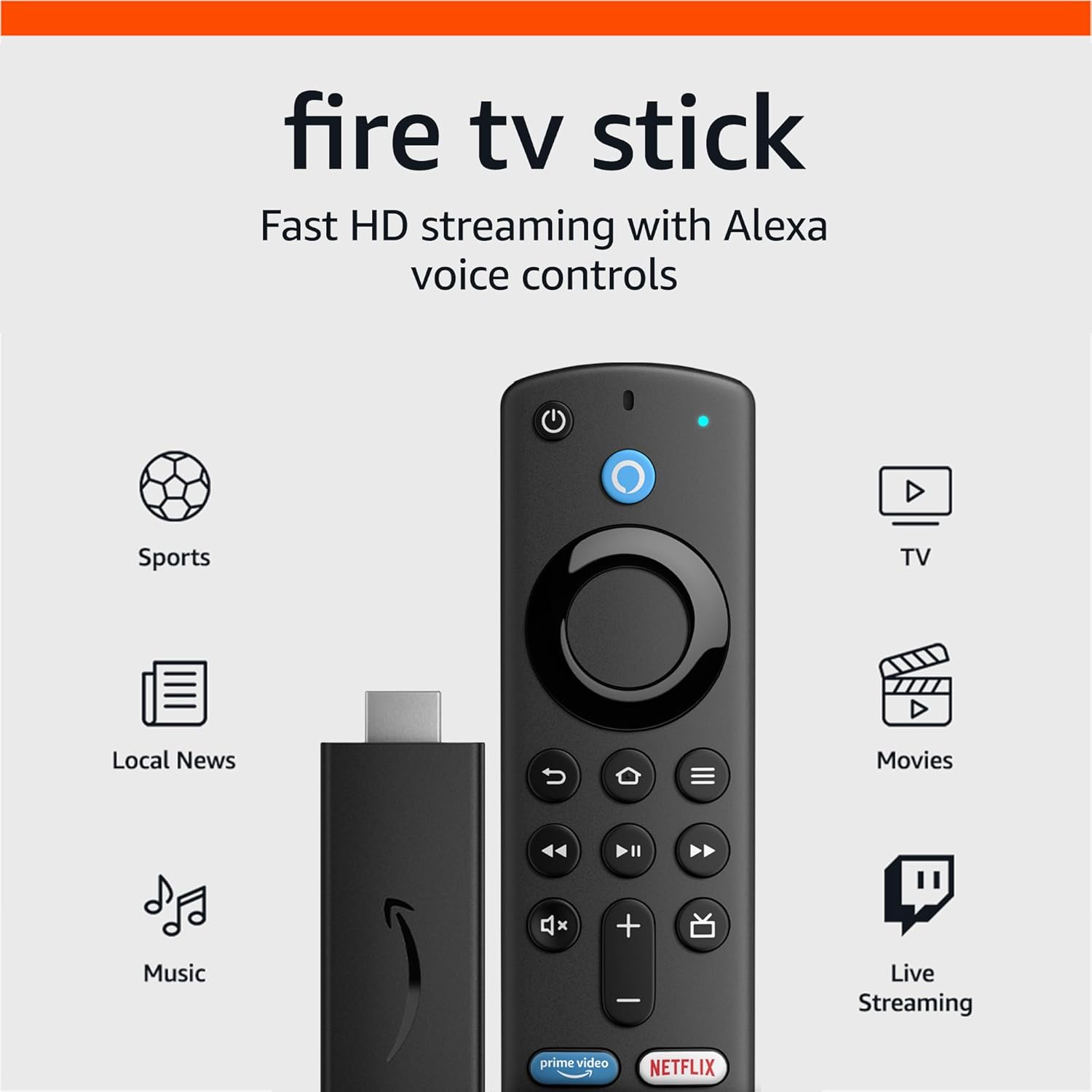 B08C1W5N87 - Amazon Fire TV Stick, sharp picture quality, fast streaming, free