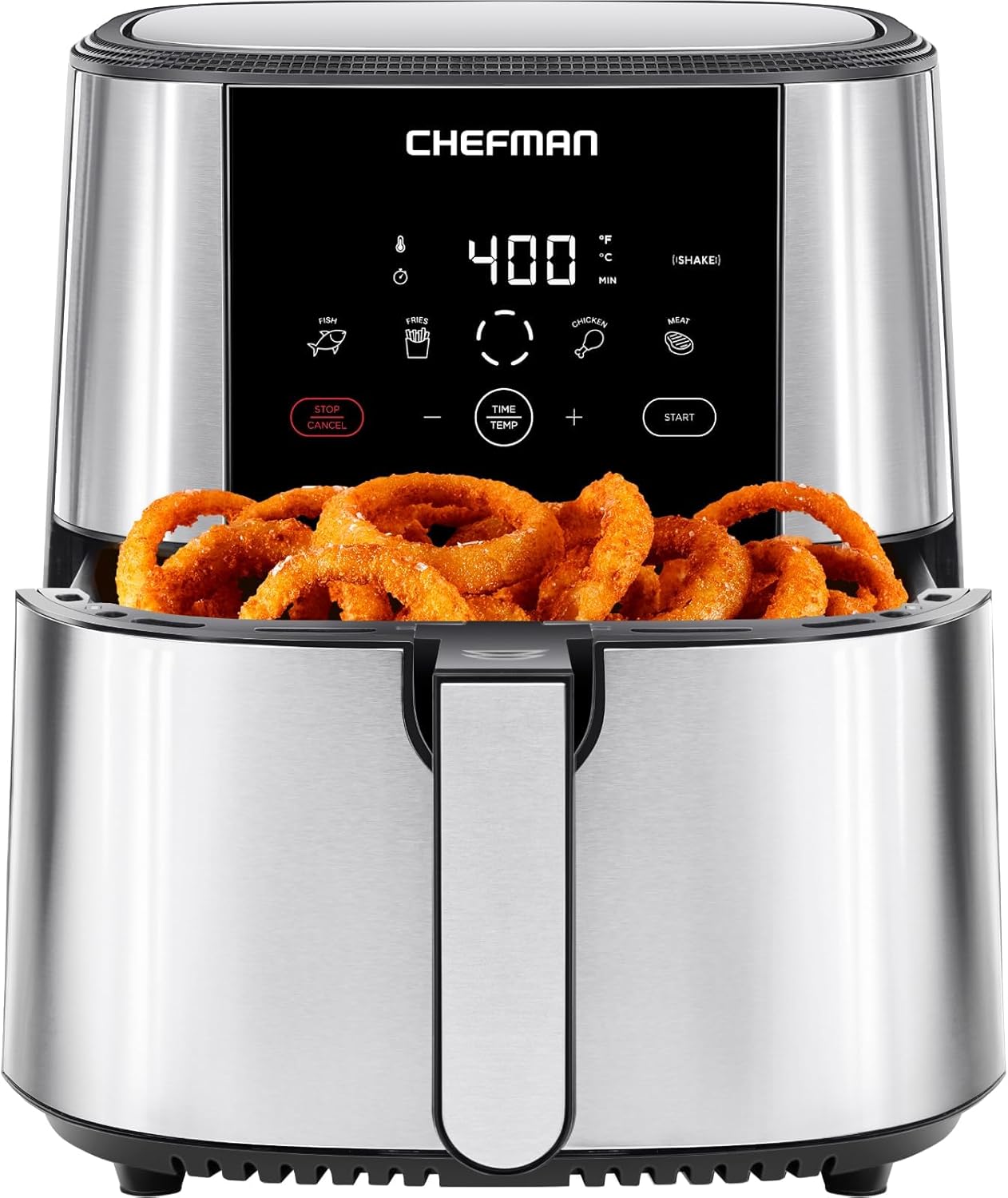 B08DKYBTPH - Chefman TurboFry® Touch Air Fryer, XL 8-Qt Family Size, One-Touch