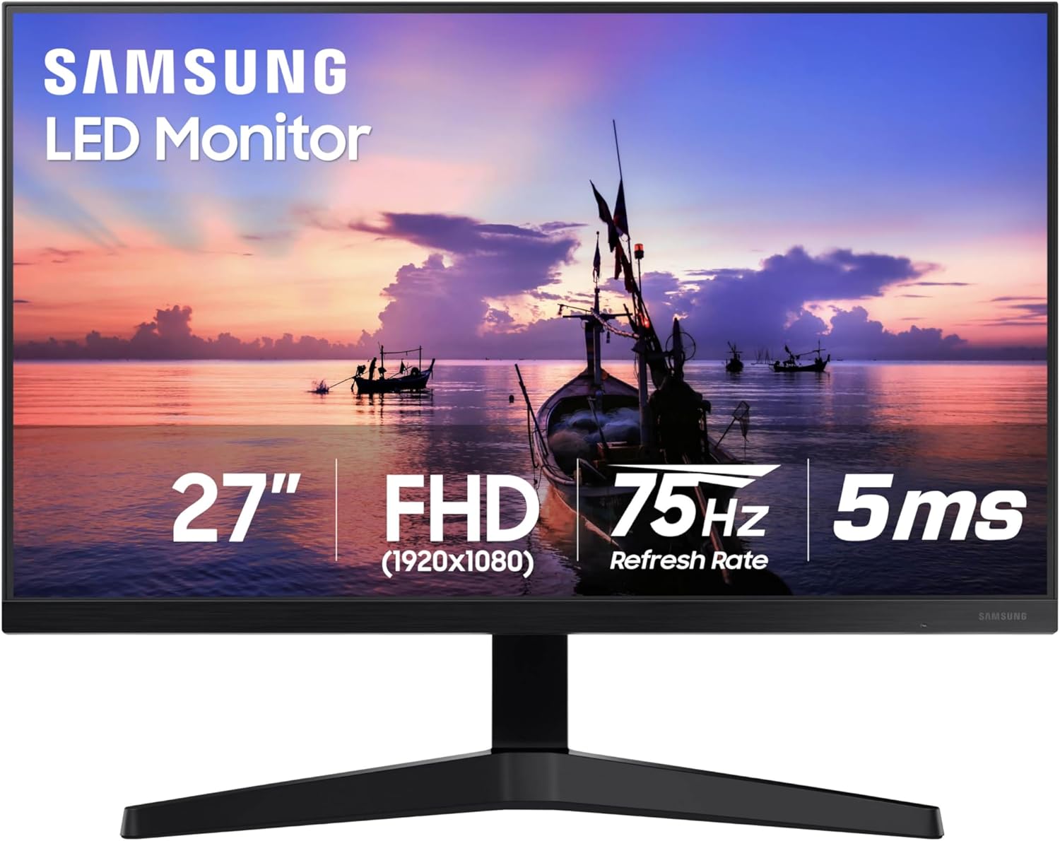 B08FF3JQ28 - Samsung 27' T35F Series FHD 1080p Computer Monitor, 75Hz, IPS