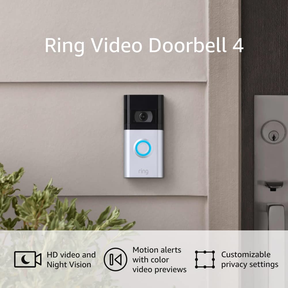B08JNR77QY - Ring Video Doorbell 4 – Previous Generation