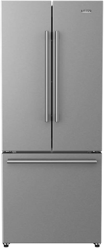 B08QVPBFCS - Galanz GLR16FS2K16 3 French Door Refrigerator with Bottom Freezer &
