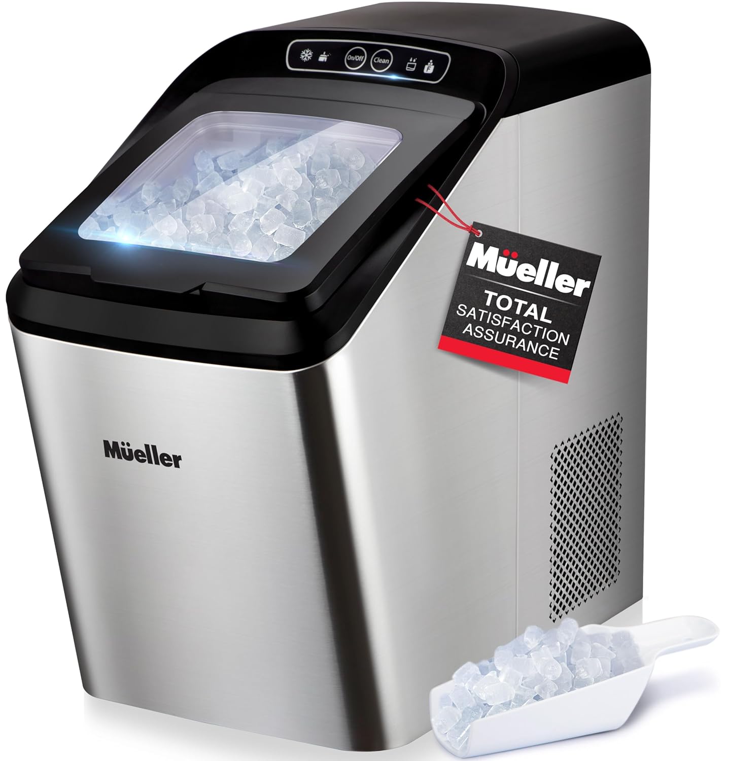 B09CZFYGF5 - Mueller Countertop Nugget Ice Maker – Quiet, Heavy-Duty Ice Machine,