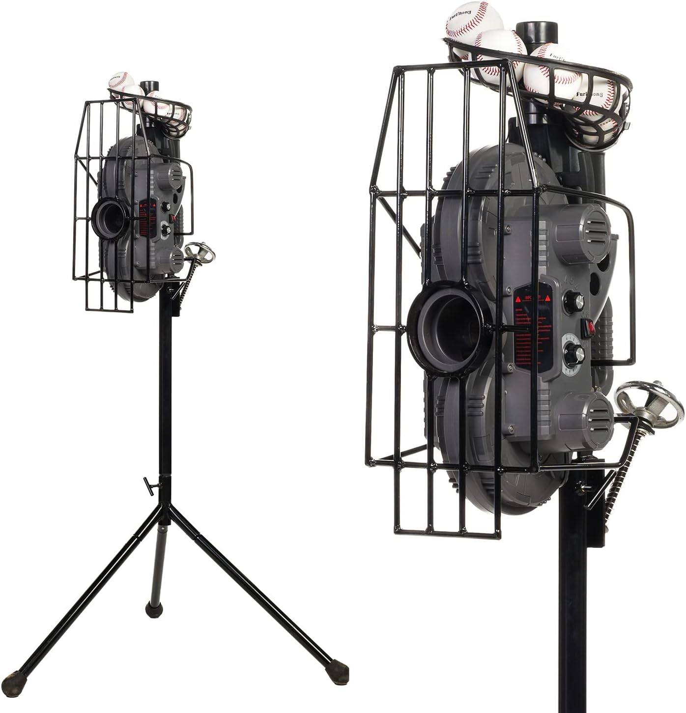 B0B4NVC5WY - 666BH Dual-Wheel Baseball Pitching Machine for Solo Hitting Training, Fielding