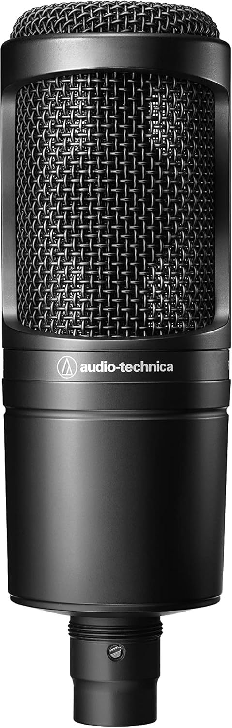 B0006H92QK - Audio-Technica AT2020 Cardioid Condenser Studio XLR Microphone, Ideal for Project/Home