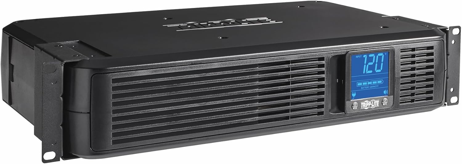 B000DZRY9C - Tripp Lite SMART1500LCD 1500VA Rack Mount UPS Battery Backup, 900W,