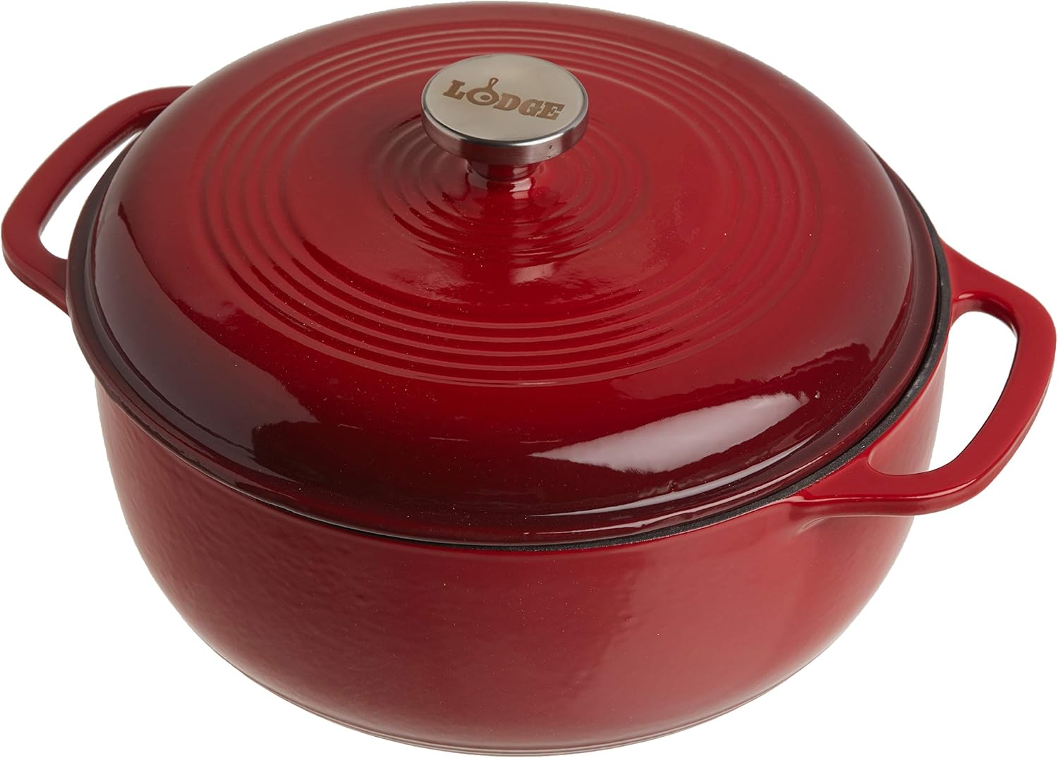 B000N501BK - Lodge 6 Quart Enameled Cast Iron Dutch Oven with Lid