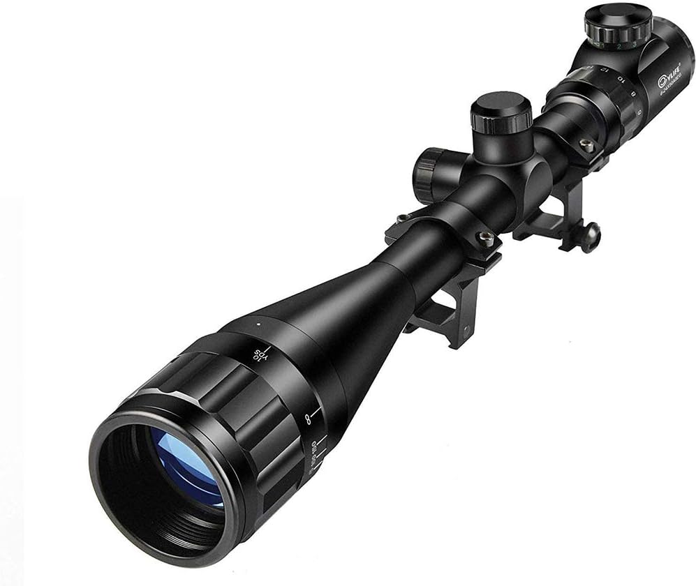 B007UT3N4Y - CVLIFE Rifle Scope 6-24x50 AO Red and Green Illuminated Long