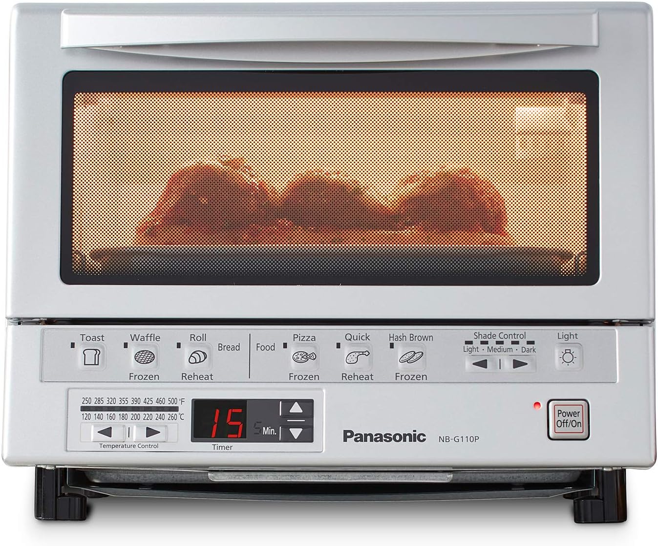 B008C9UFDI - Panasonic Toaster Oven FlashXpress with Double Infrared Heating and Removable