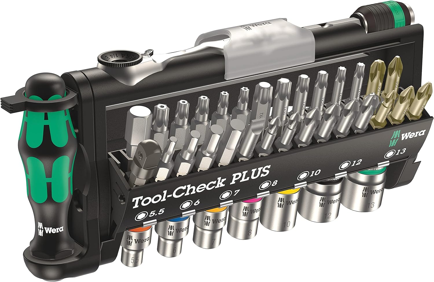 B00I8MYMT2 - Wera 056490 Tool-Check Plus Bit Ratchet Set with Sockets -