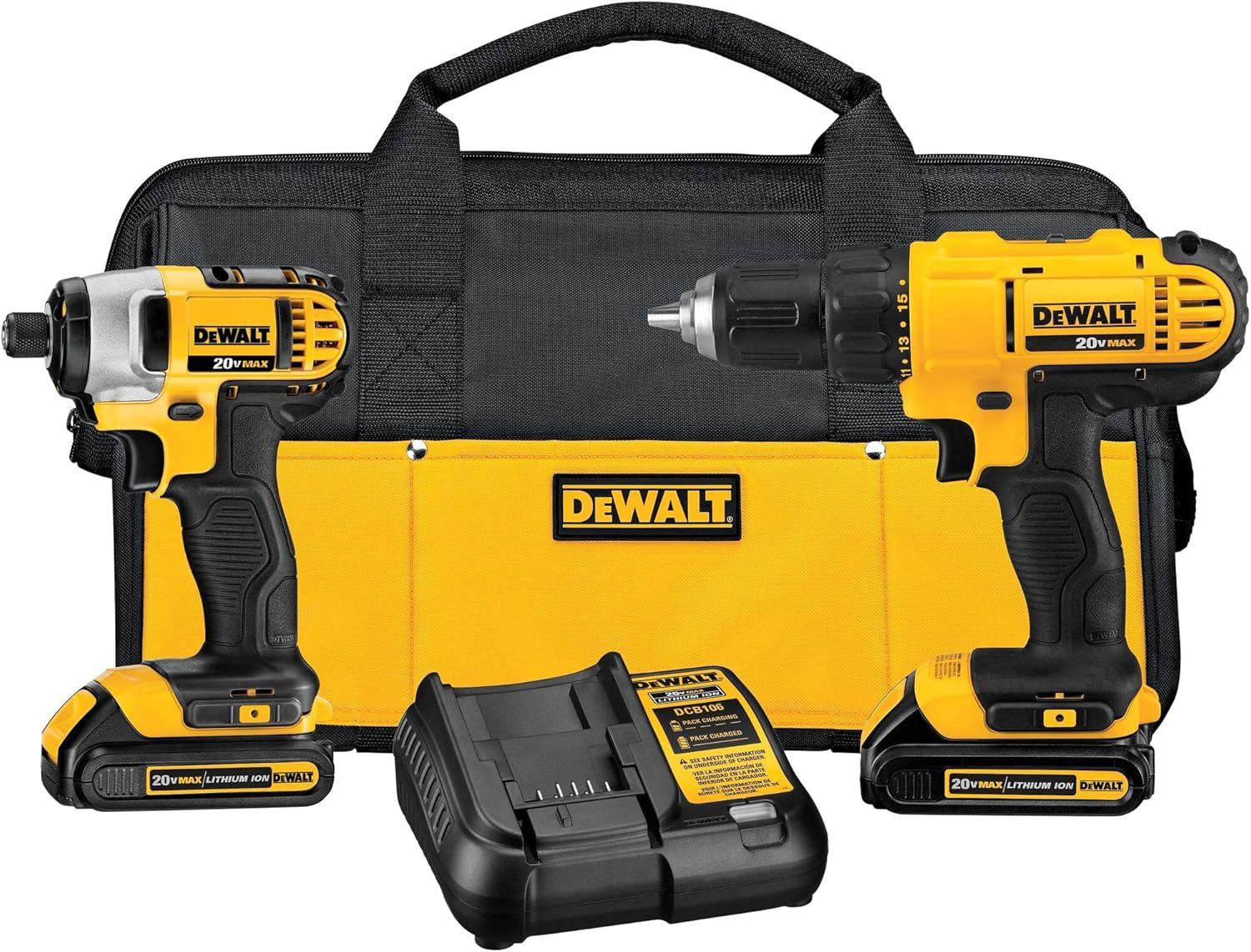 B00IJ0ALYS - DEWALT 20V MAX Cordless Drill and Impact Driver, Power Tool