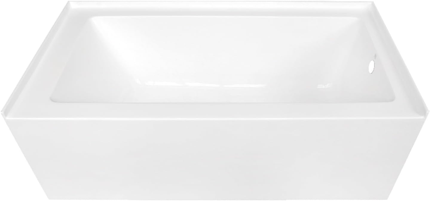 B00LHURMDA - KINGSTON BRASS VTDE603122R 60-Inch Contemporary Alcove Acrylic Bathtub with Right