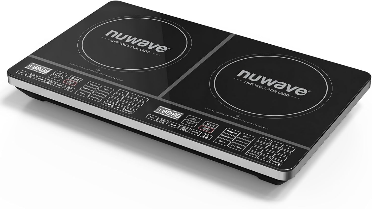 B00O5QLPJK - Nuwave PIC Double, Portable, Powerful 1800W with 2 Large 8”