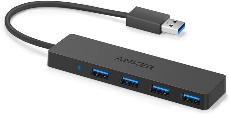 B00XMD7KPU - Anker 4-Port USB 3.0 Hub with 5Gbps Data Transfer, Ultra-Slim