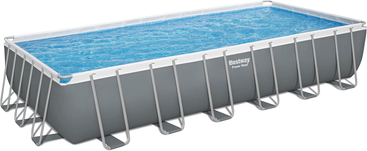 B0135YI6AS - Bestway 24' x 12' x 52" Power Steel Rectangular Frame