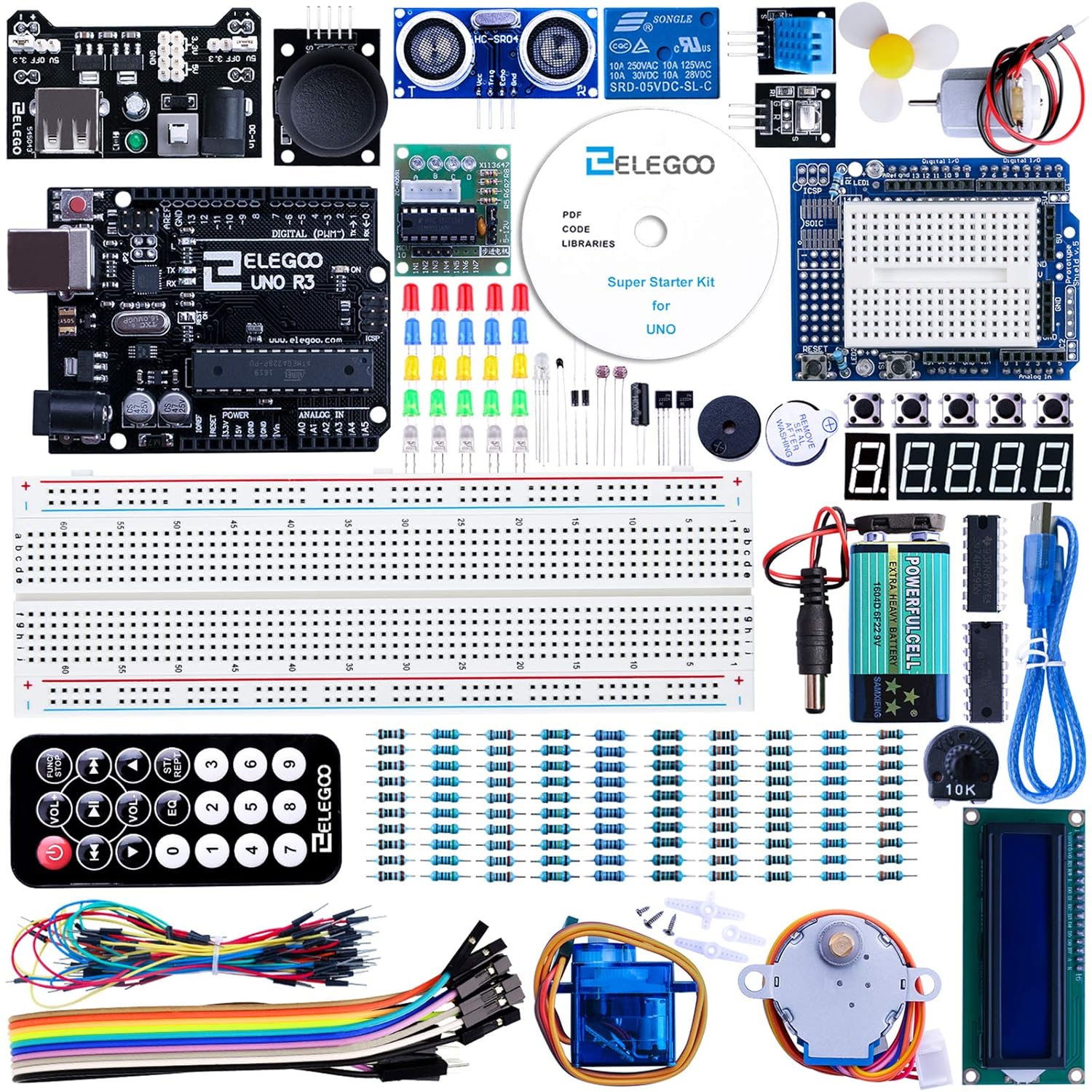 B01D8KOZF4 - ELEGOO UNO Project Super Starter Kit with Tutorial and UNO