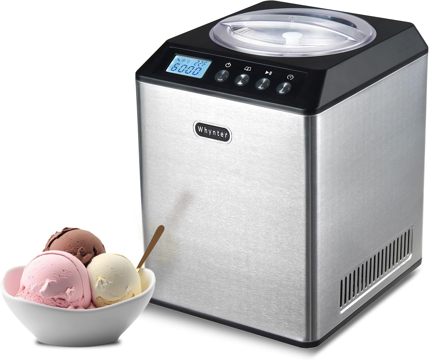 B01FXMW4AS - Whynter Ice Cream Maker Machine Automatic 2.1 Qt. Upright with
