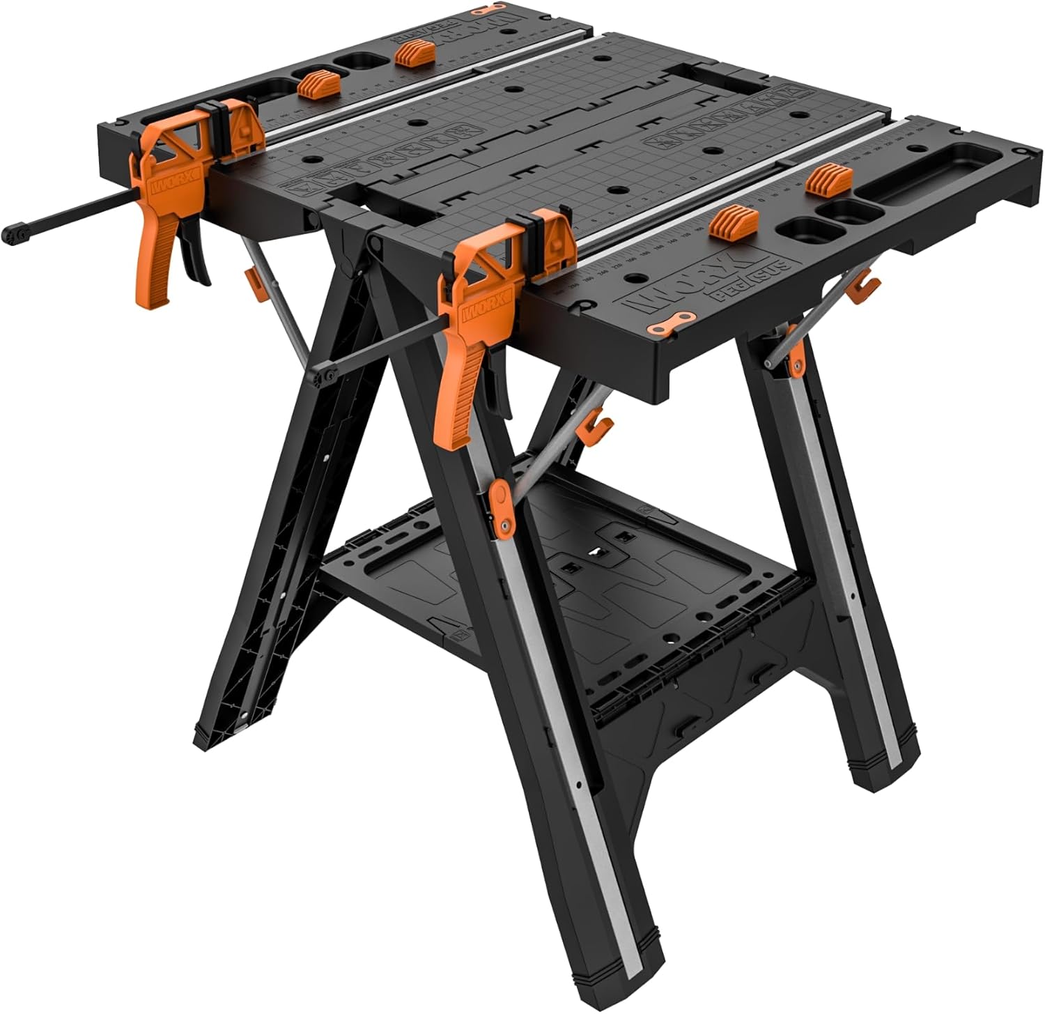 B01HREBZ3M - Worx Pegasus 2-in-1 Folding Work Table & Sawhorse, Easy Setup
