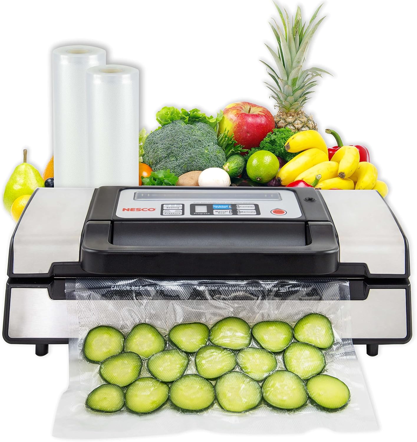 B01KCK9W1K - Nesco Deluxe Food VS-12 Vacuum Sealer, 130 Watts, Kit Bags